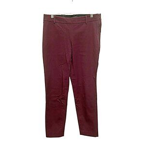 Babaton Elliot Bi Stretch Low Rise Slim Leg Grazer Burgundy Red Pants Size 8